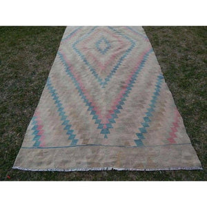 Vintage Turkish Kilim Runner 4'9'' x 11'1''