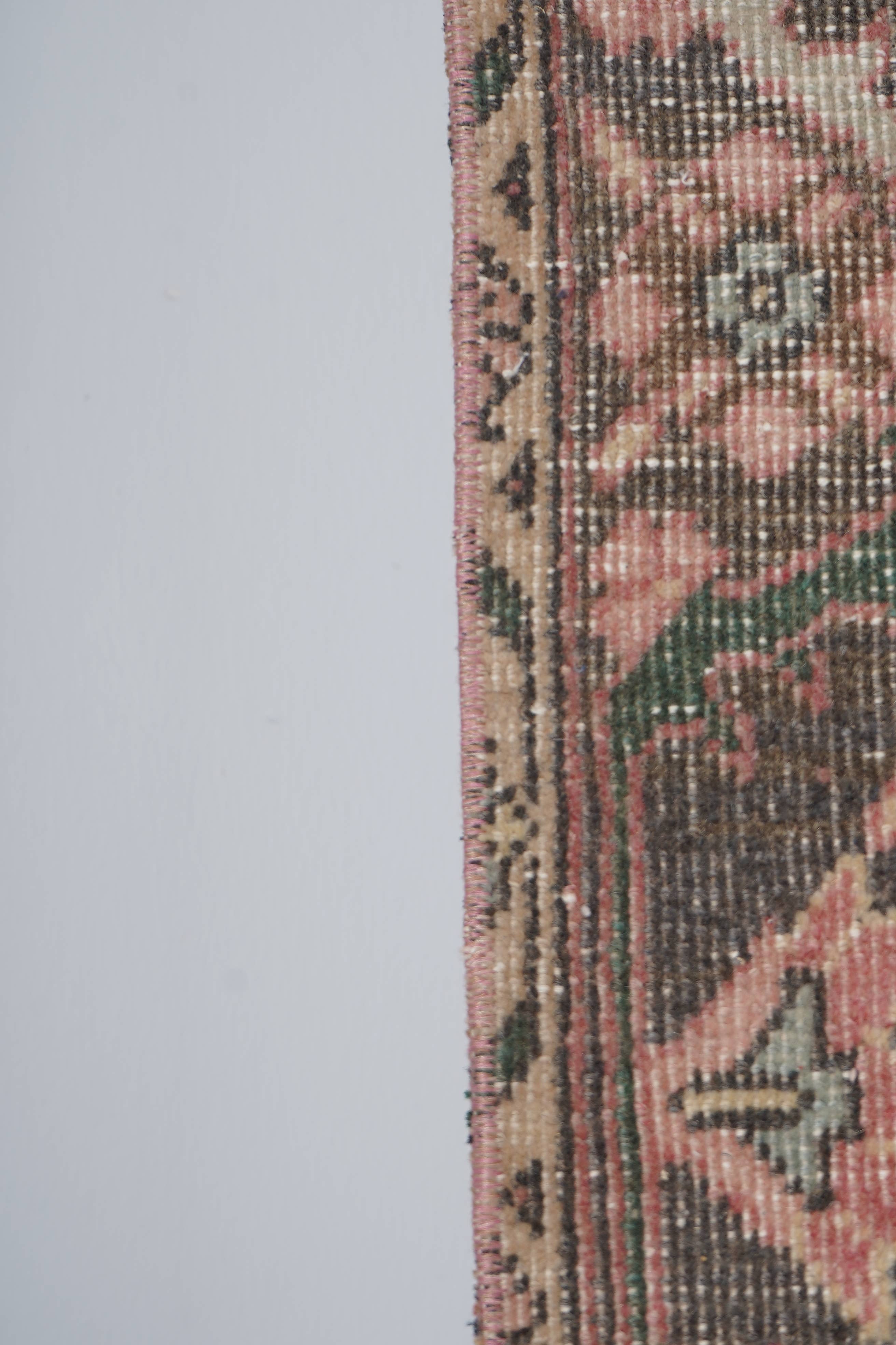 Vintage Turkish Karapinar Runner Rug 1'8'' x 17'2''