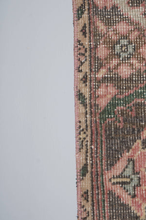 Vintage Turkish Karapinar Runner Rug 1'8'' x 17'2''