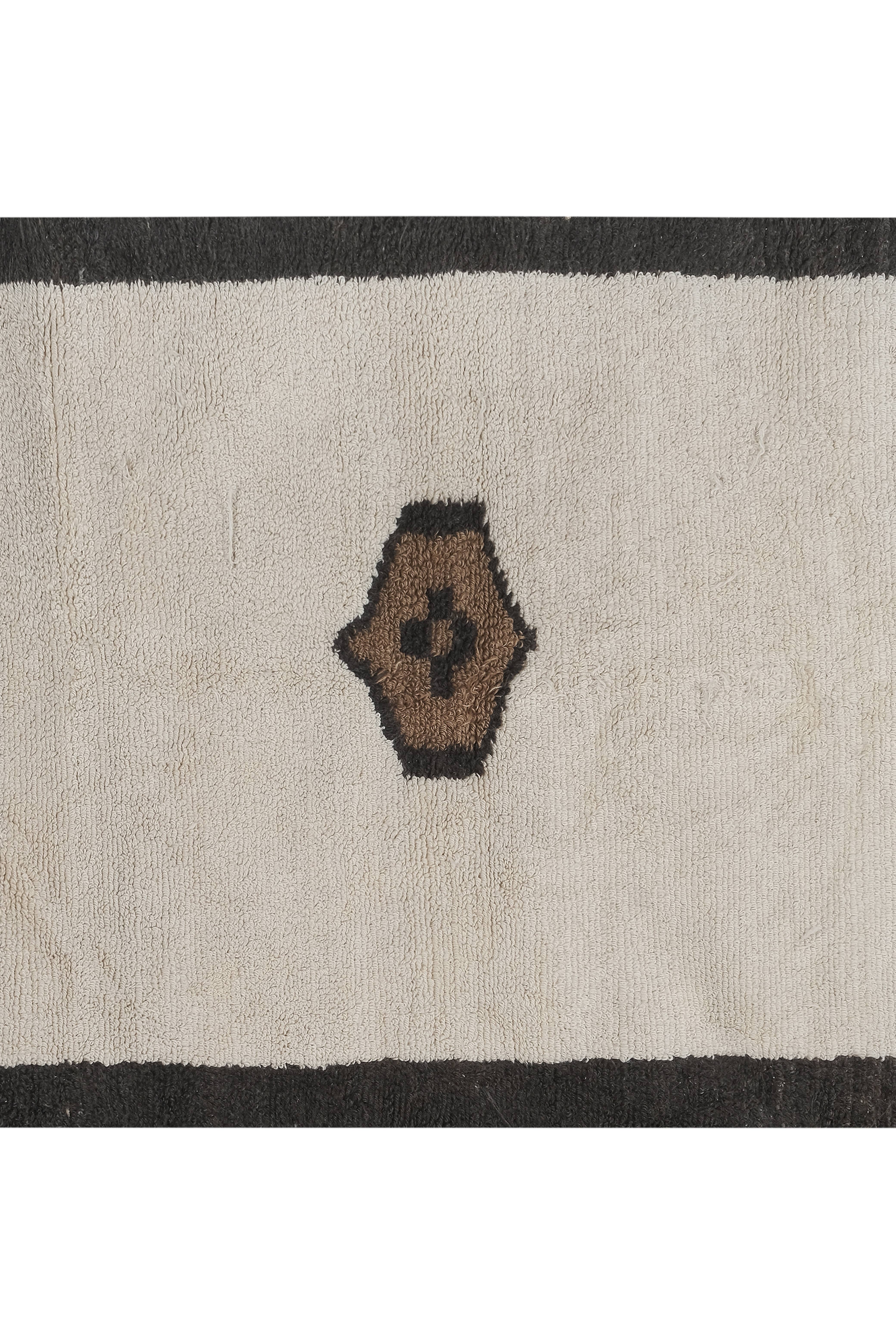 Vintage Checkered Turkish Tulu Rug 4'8'' x 7'