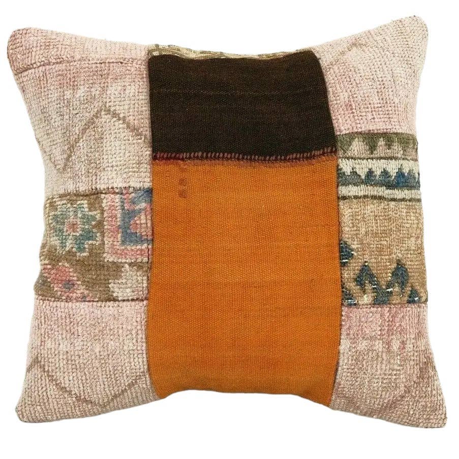 Kilim Patchwork Pillow Cover | 18'' x 18''
