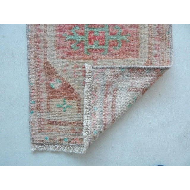 Vintage Turkish Rug 17'' x 39''