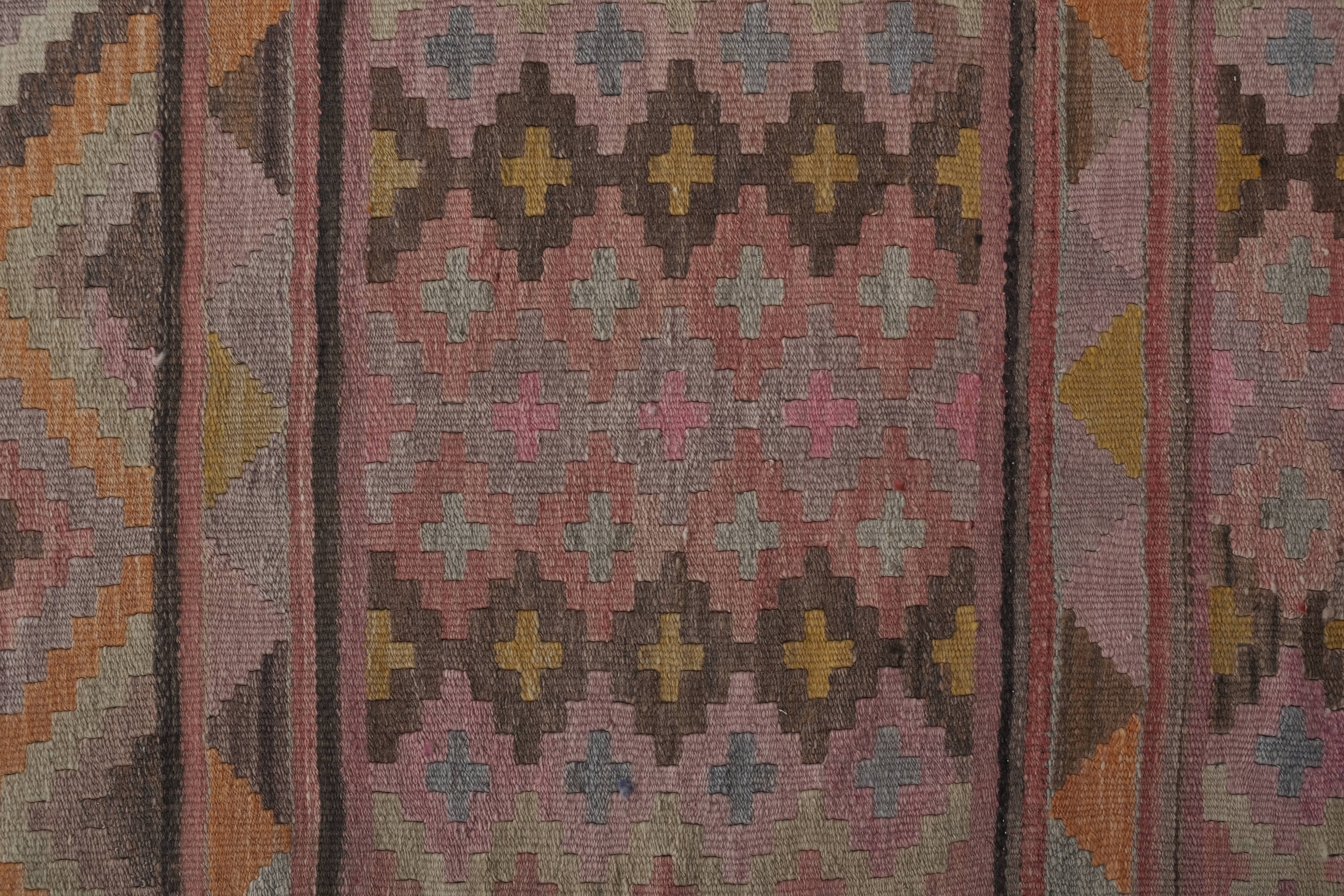 Vintage Turkish Kilim Runner 2'4'' x 22'10''