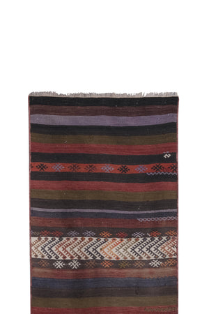 Vintage Turkish Kilim Runner 2' x 25'7''