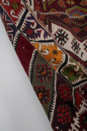 Vintage Turkish Kilim Runner 2'6'' x 12'6''