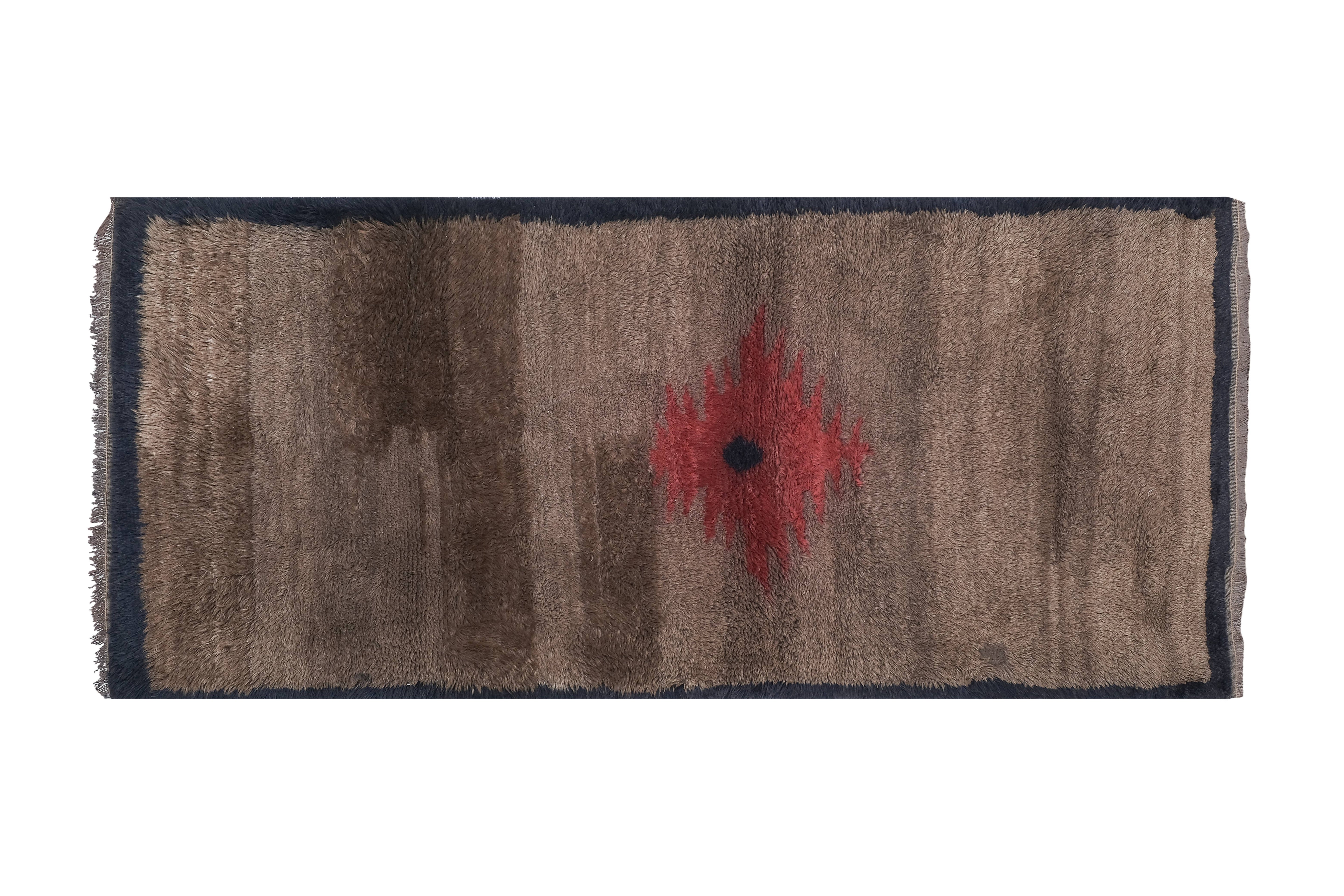 Vintage Turkish Tulu Rug 3'2'' x 6'10''