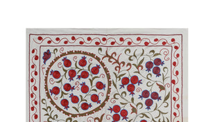 Silk Suzani Wall Hanging & Bedspread | 3'6'' x 6'1''