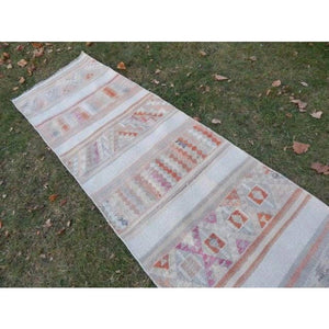 Vintage Turkish Kilim Runner 2'6'' x 9'6''