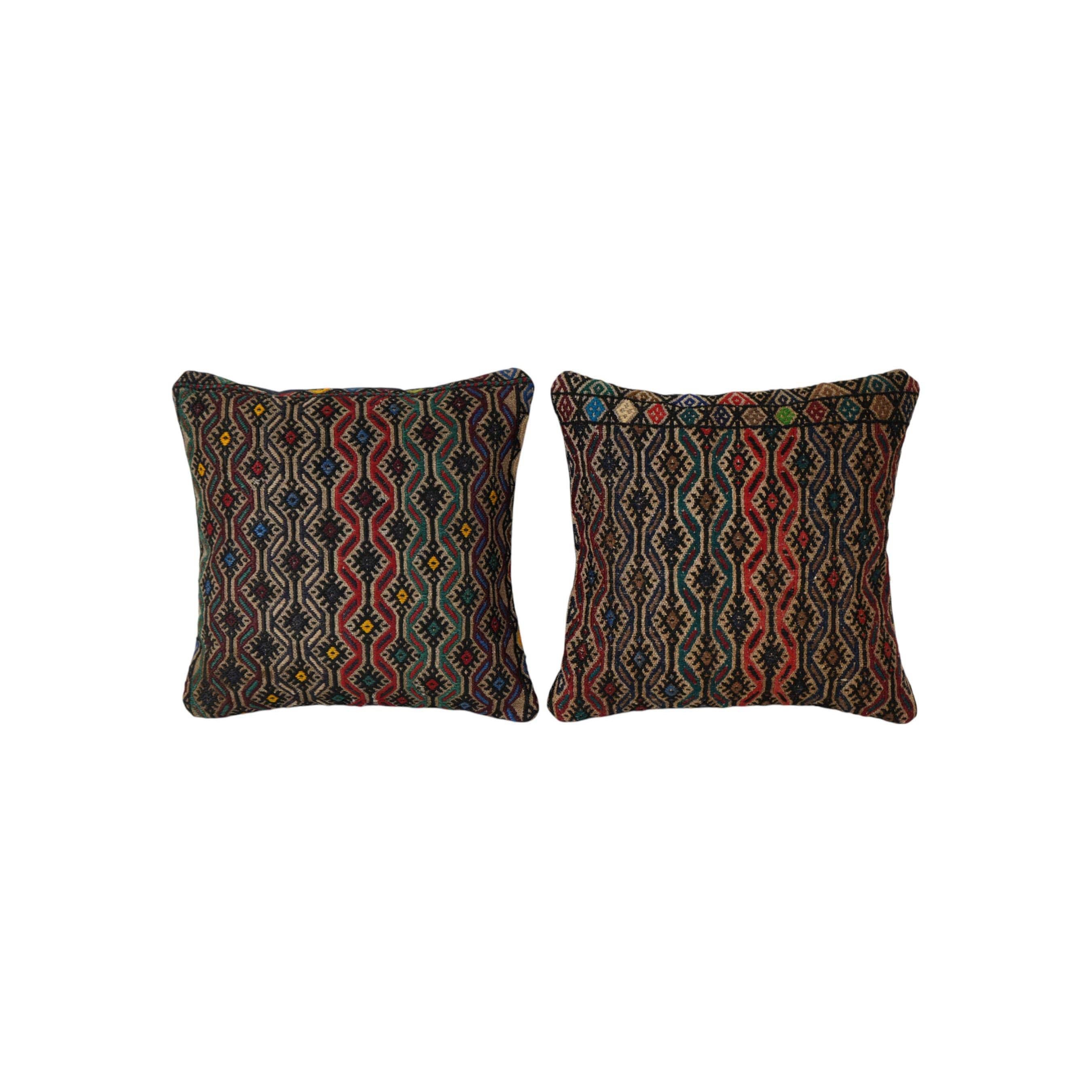 Kilim Pillow Cover Set of 2 | 16'' x 16''