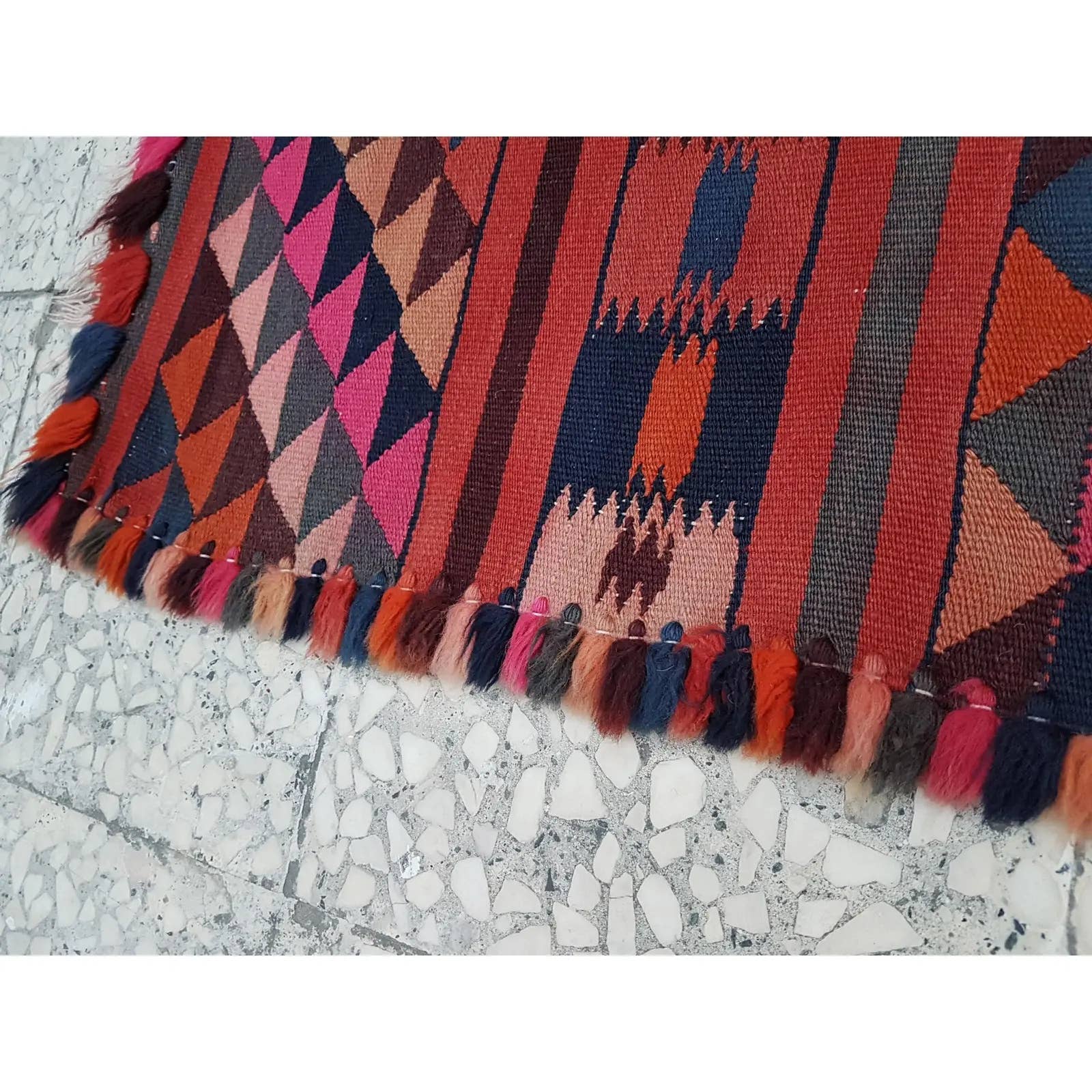 Vintage Turkish Kilim Runner 2'4'' x 8'4''