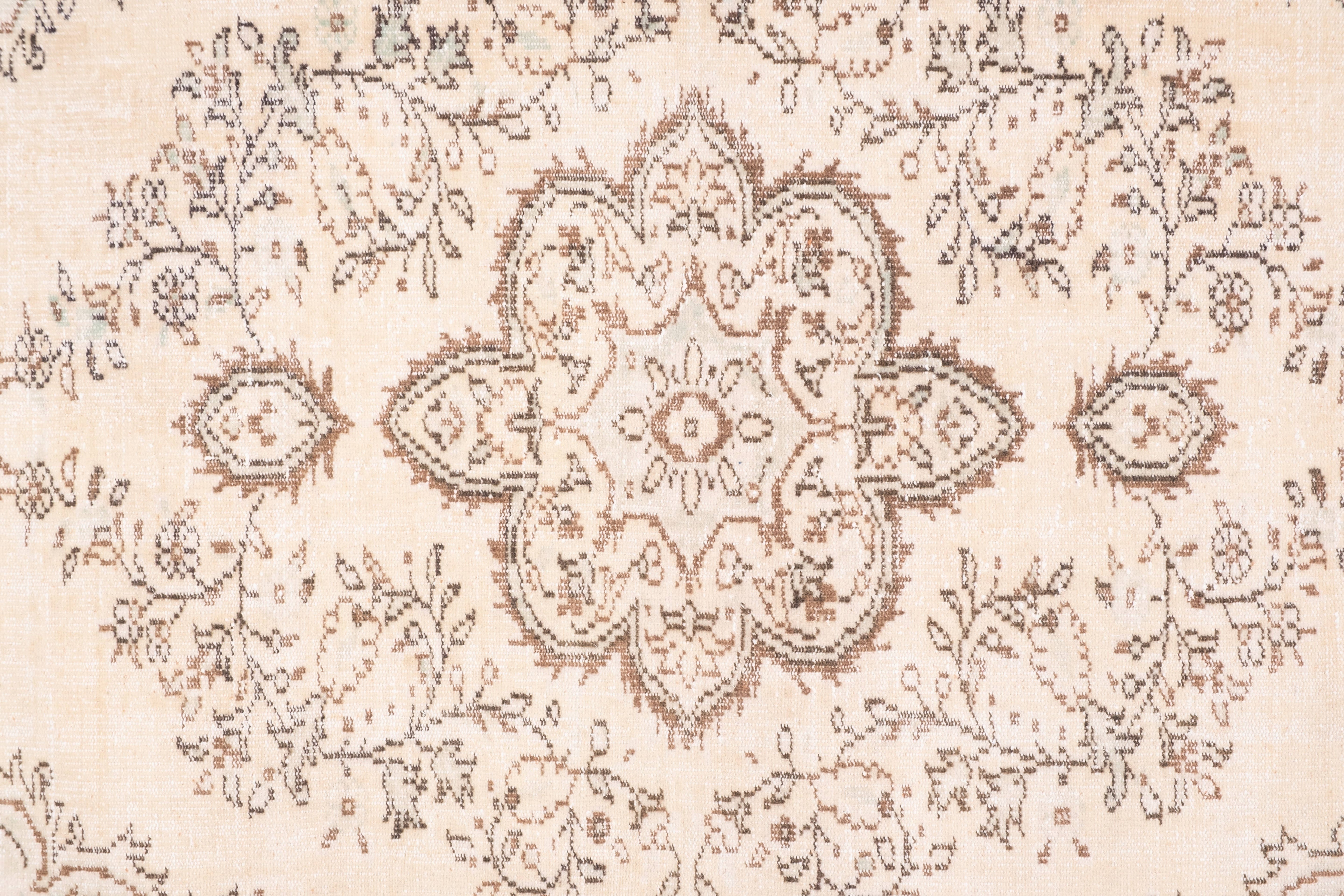 Vintage Turkish Kars Oushak Rug 6' x 9'8''