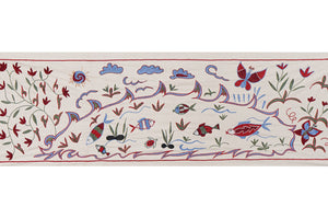 Fish Suzani Wall Hanging & Tablecloth | 20'' x 58''