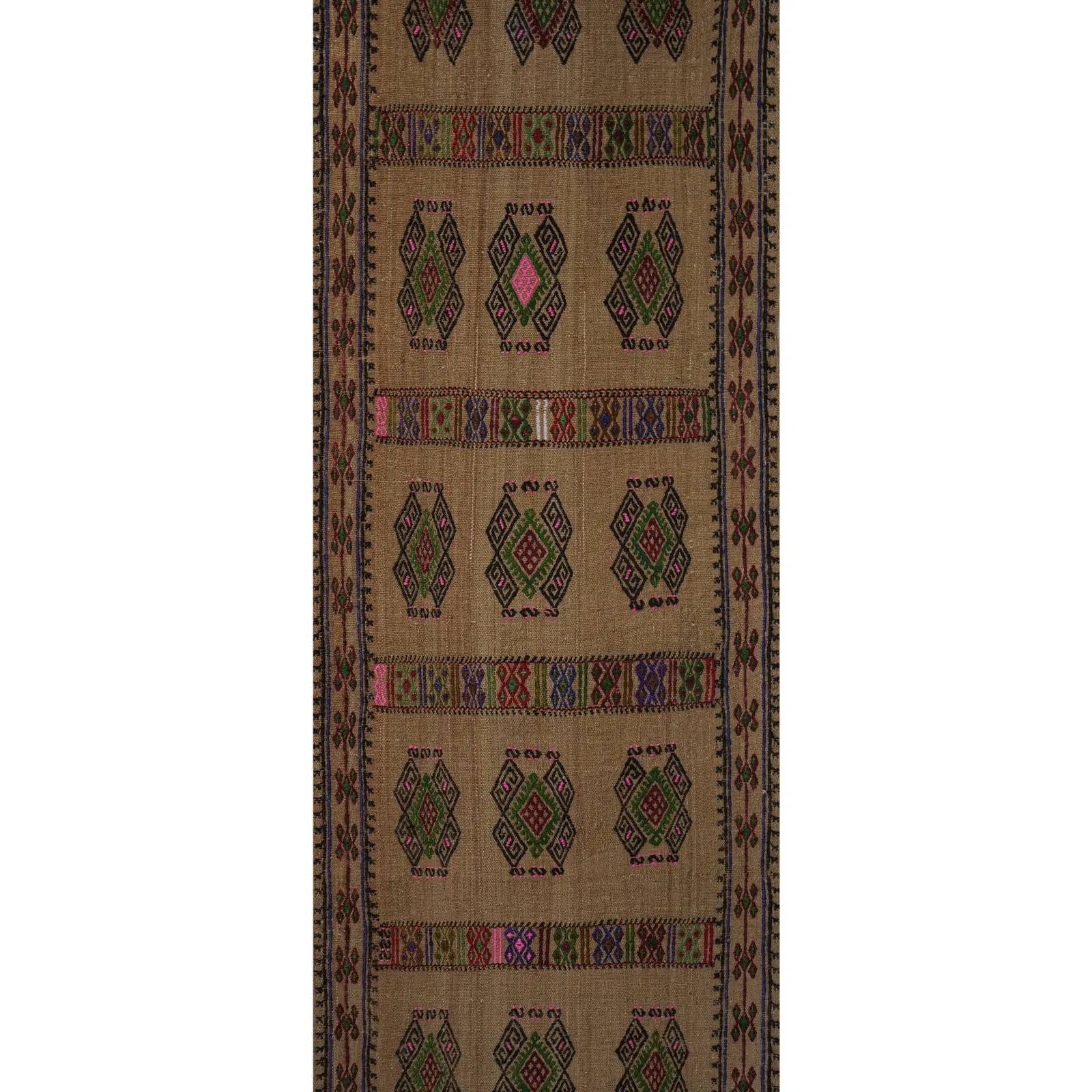 Vintage Turkish Aubusson Kilim Runner 1'9'' x 21'4''
