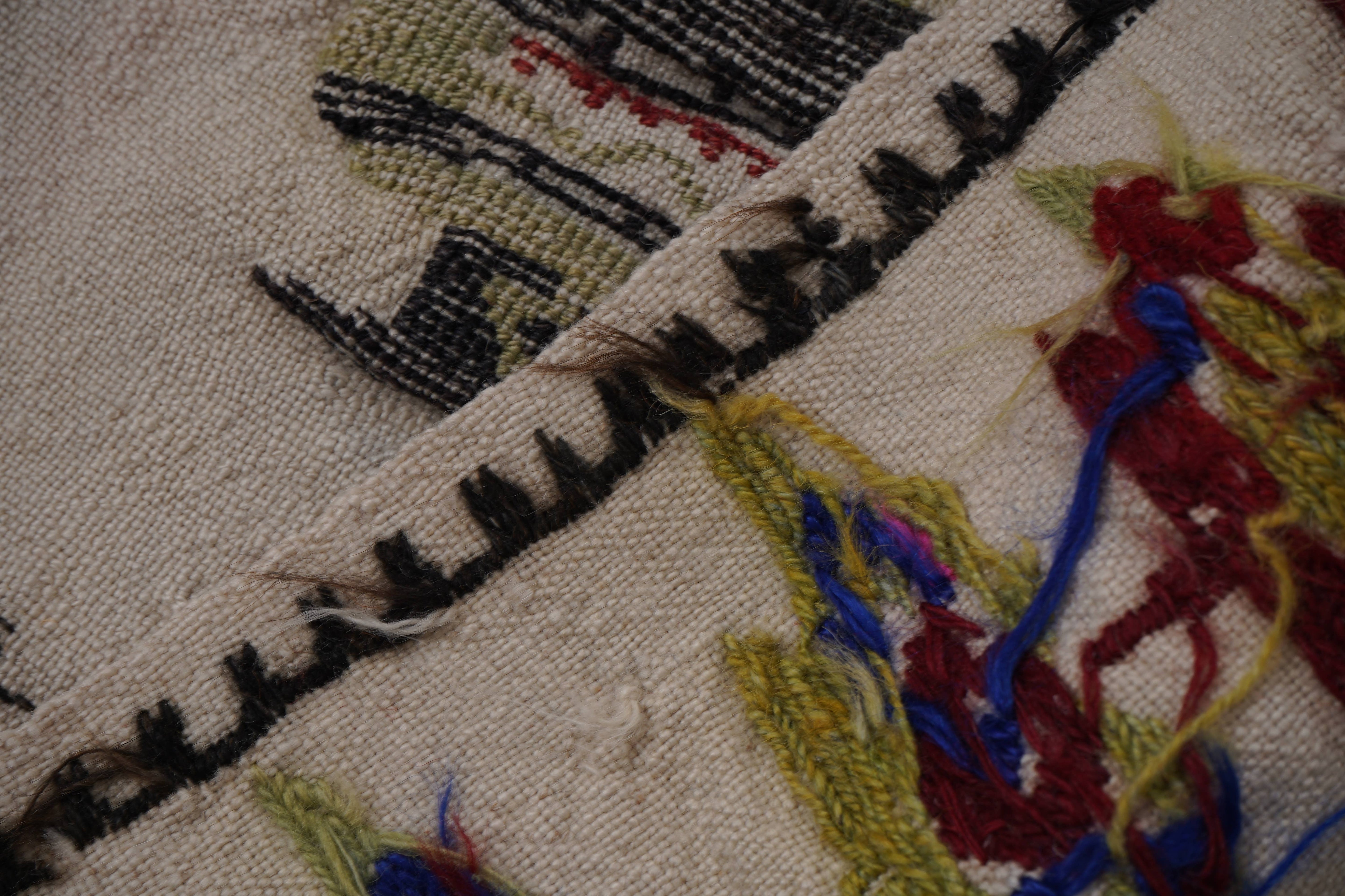 Vintage Turkish Kilim Rug 33'' x 40''
