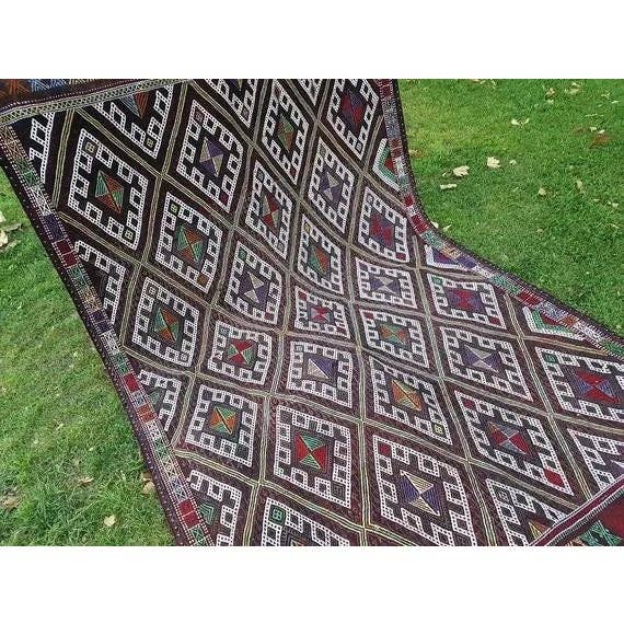 Vintage Turkish Kilim Rug 5'3'' x 8'6''
