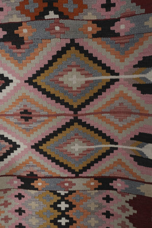 Vintage Turkish Kilim Runner 2'7'' x 13'11''