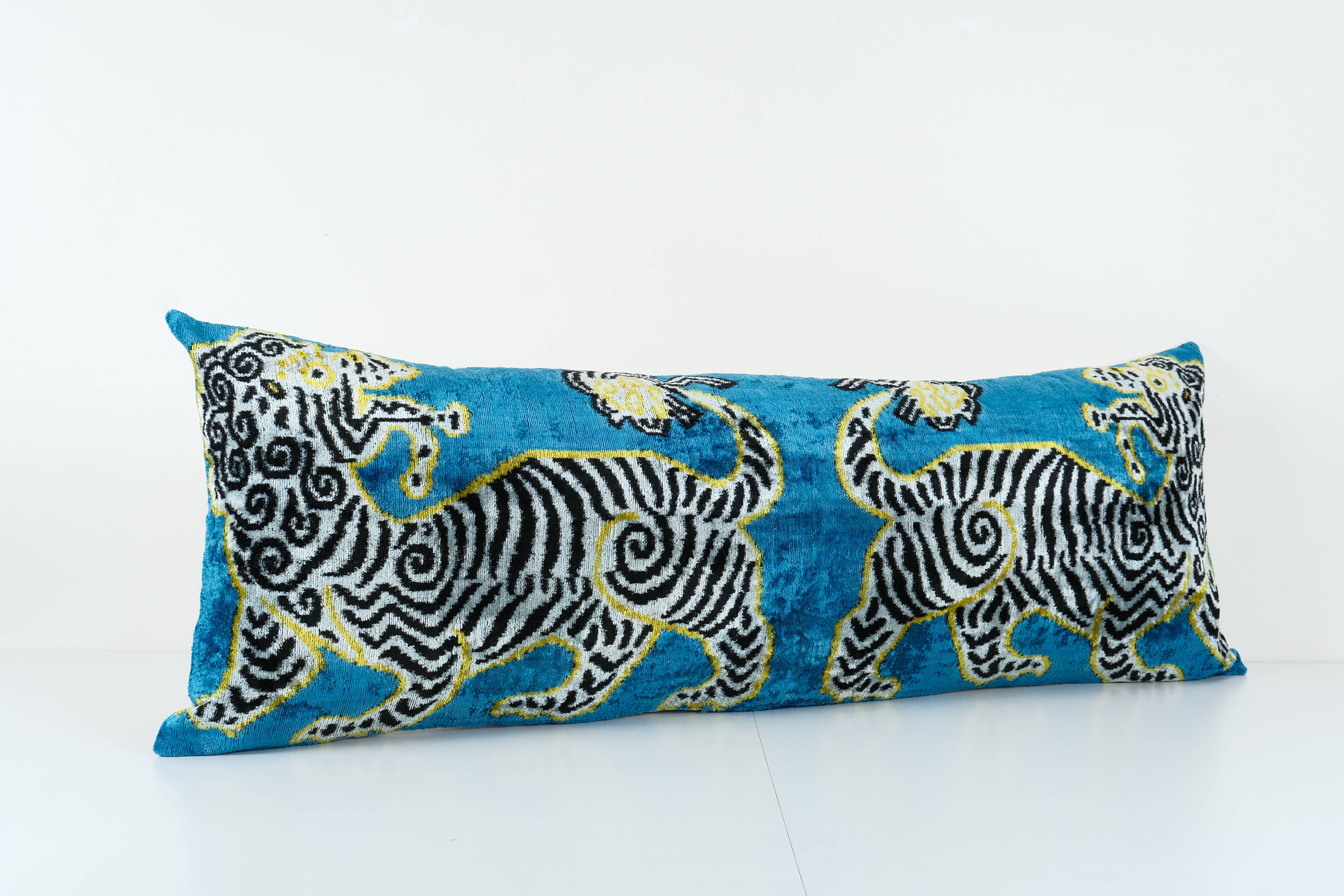 Silk Ikat Velvet Pillow Cover | 16'' x 46''
