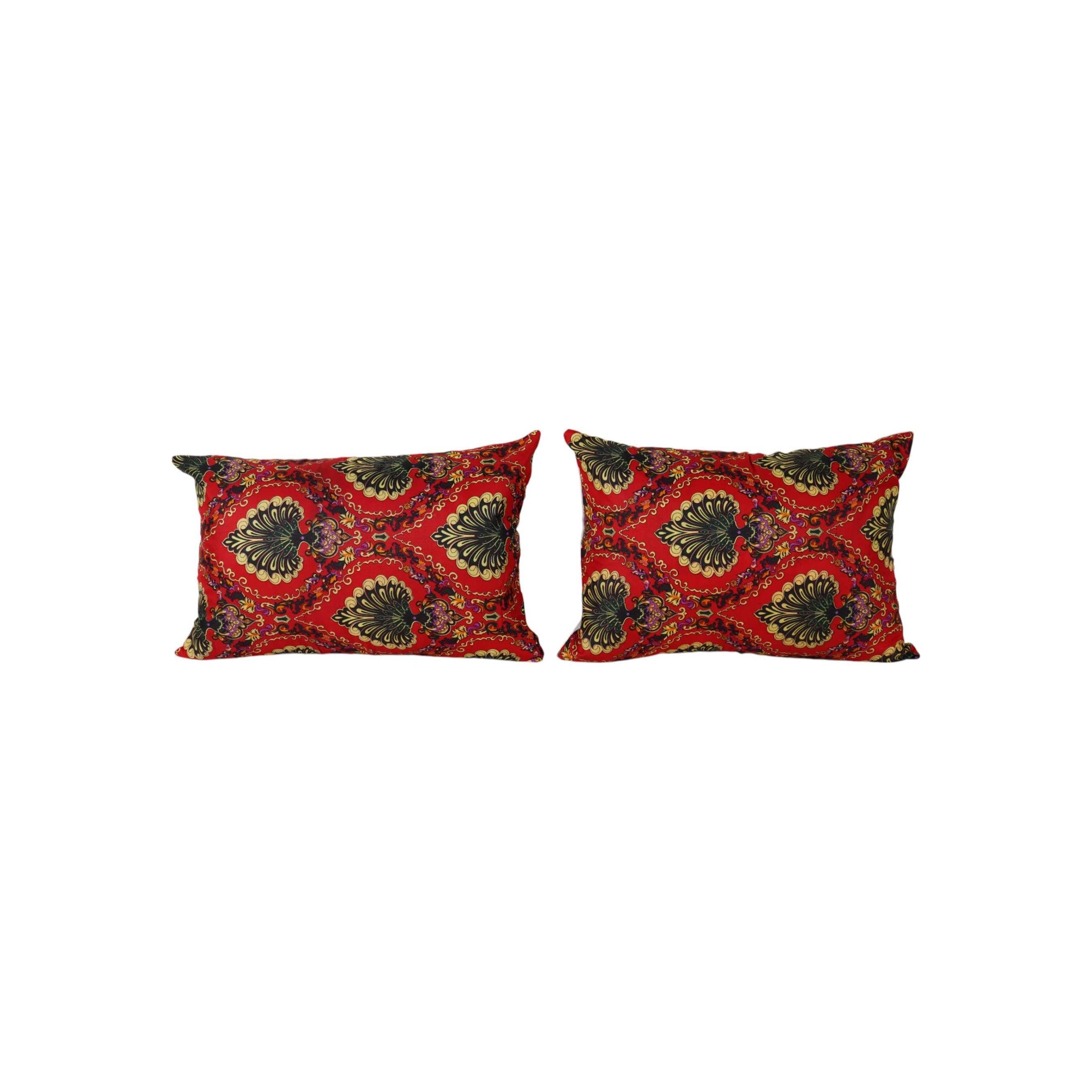 Uzbek Roller Printed Pillow Cover Set of 2 | 15'' x 23''