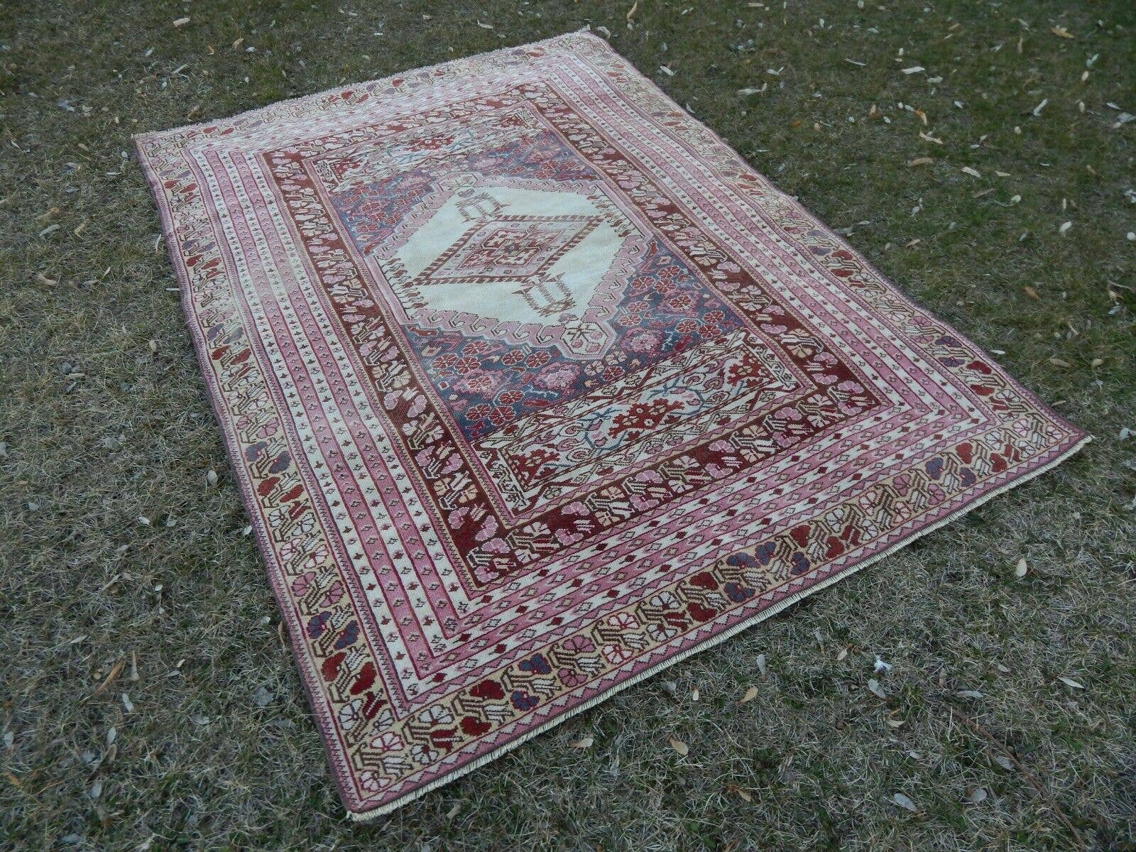 Vintage Turkish Kars Rug 4'5'' x 6'