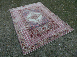 Vintage Turkish Kars Rug 4'5'' x 6'