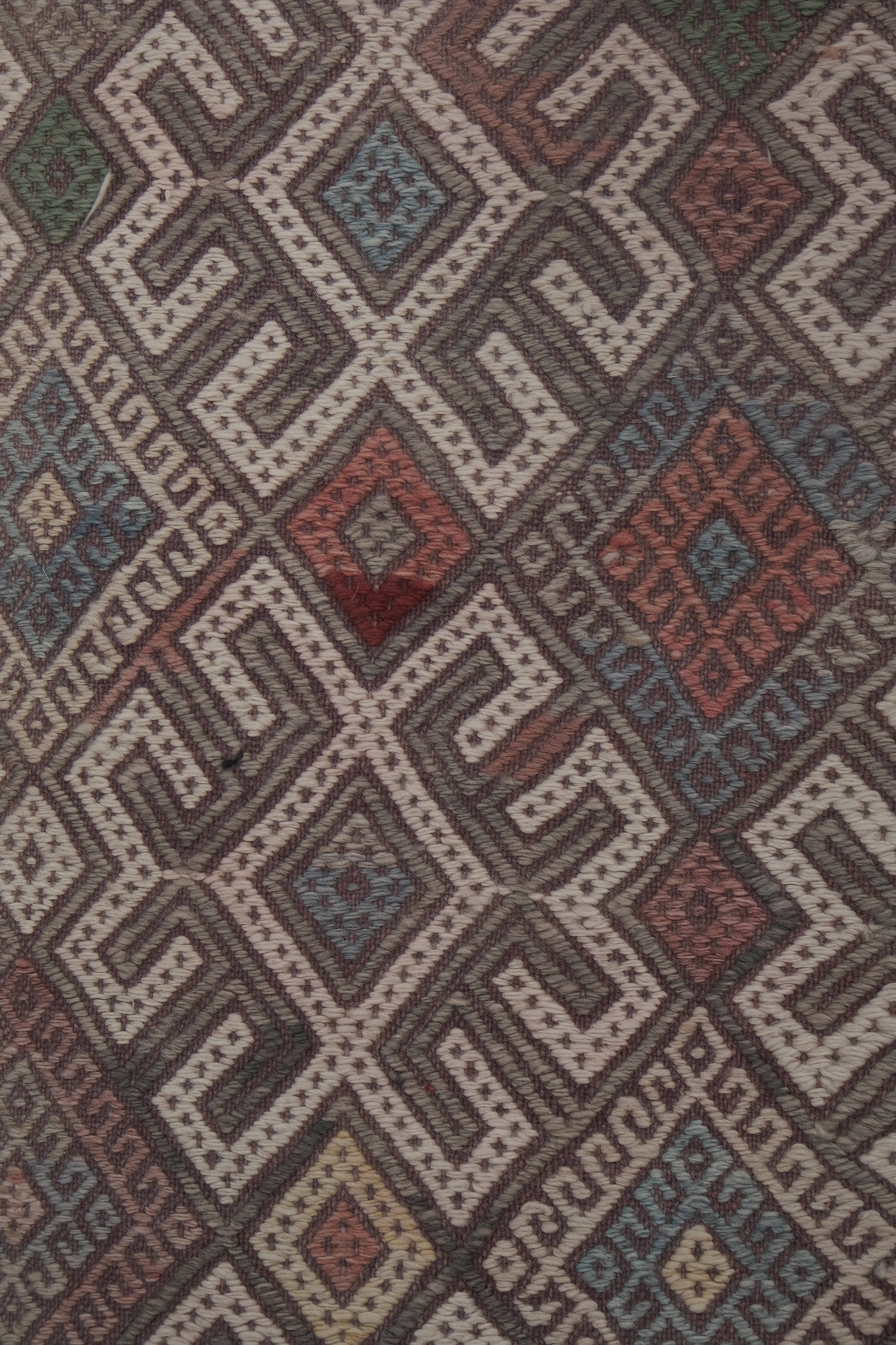 Vintage Turkish Kilim Runner 2'4'' x 8'10''