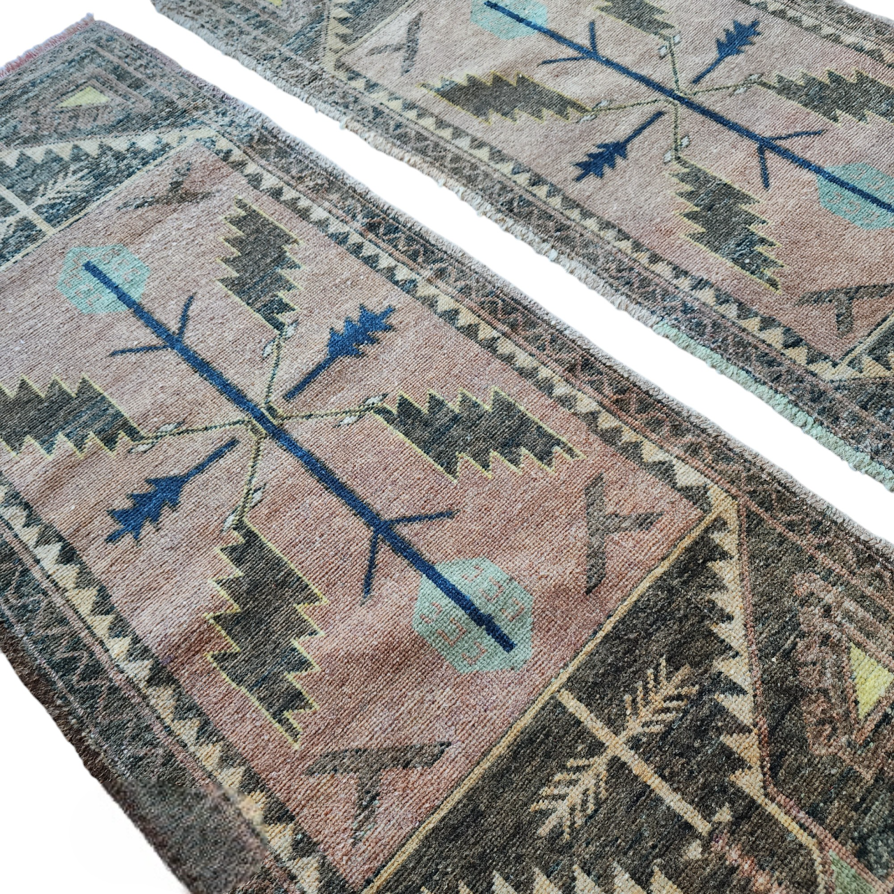 Vintage Turkish Yastik Rugs Set of 2 | 20'' x 45''