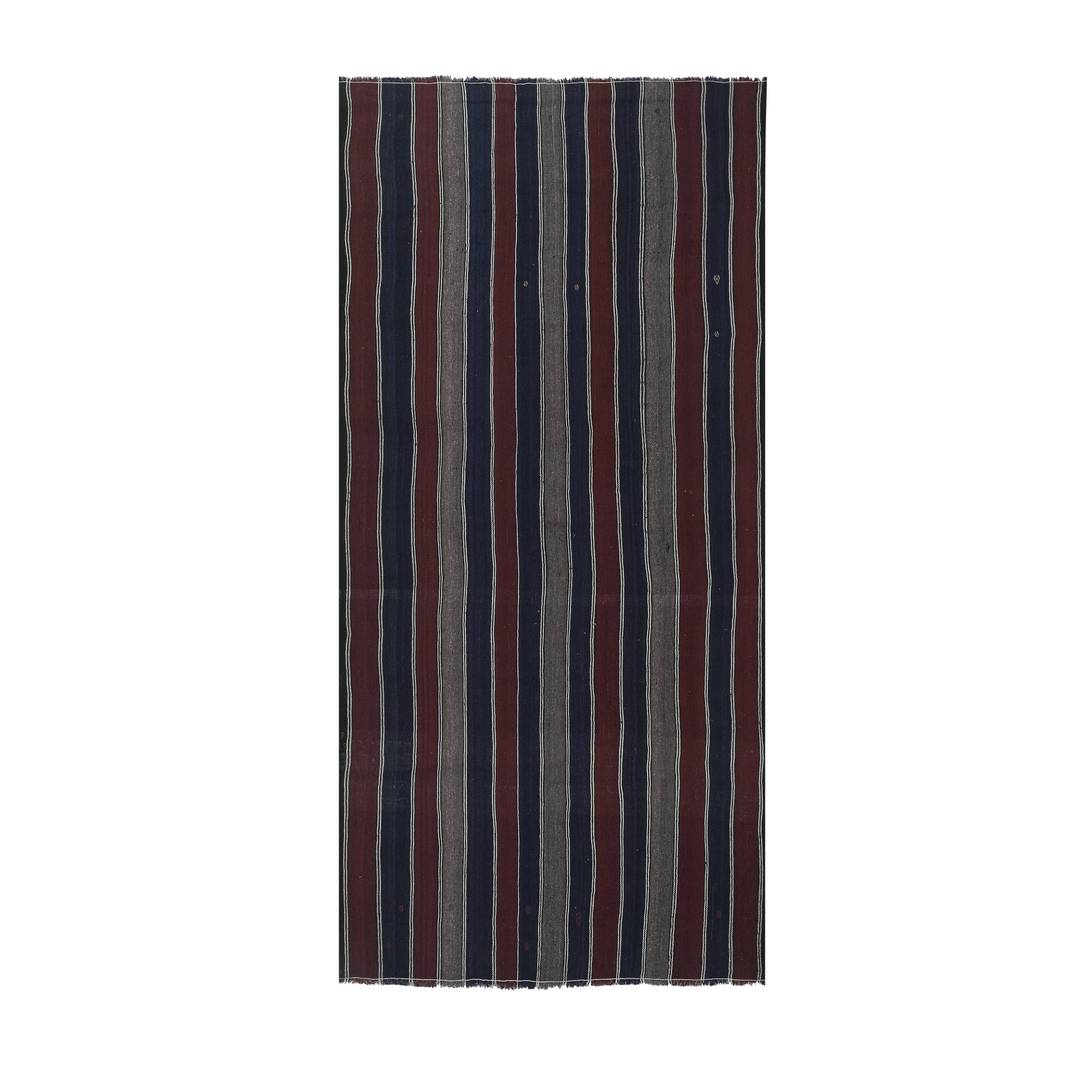 Vintage Turkish Kilim Rug 5'8'' x 11'9''