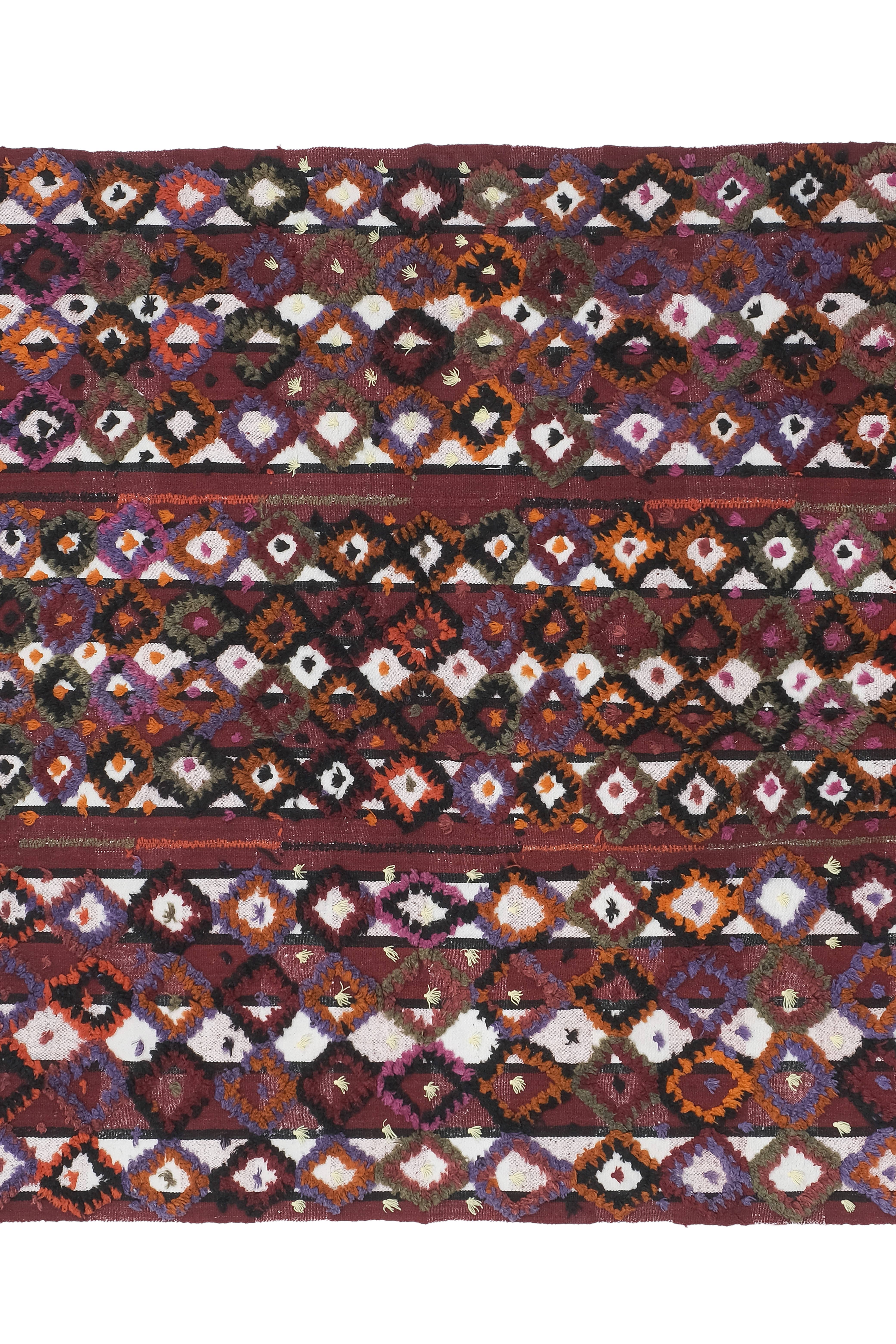 Vintage Turkish Tulu Rug 5'1'' x 7'1''