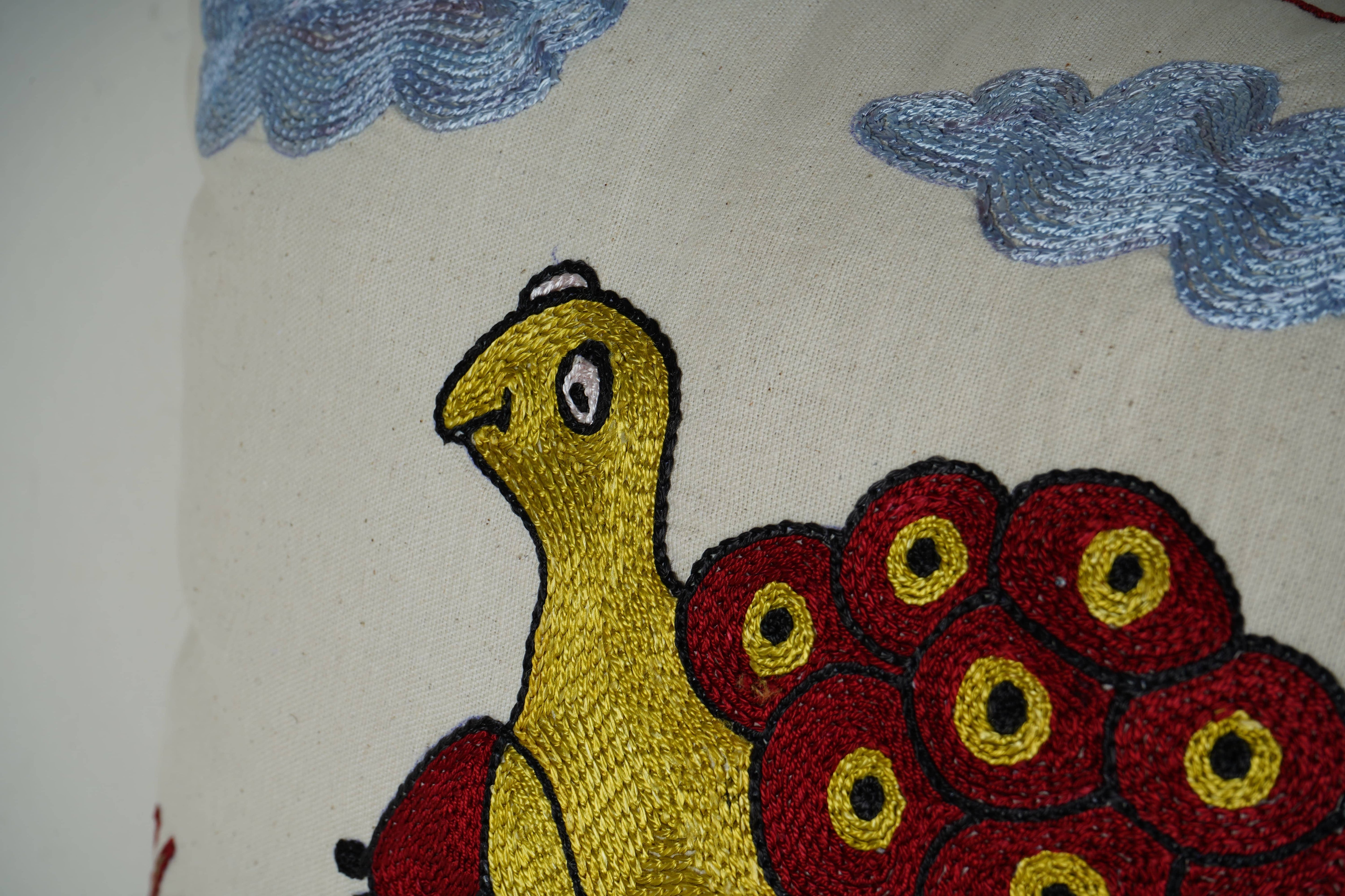 Turtle Suzani Pillow Cover Set of 2 | 19'' x 19''