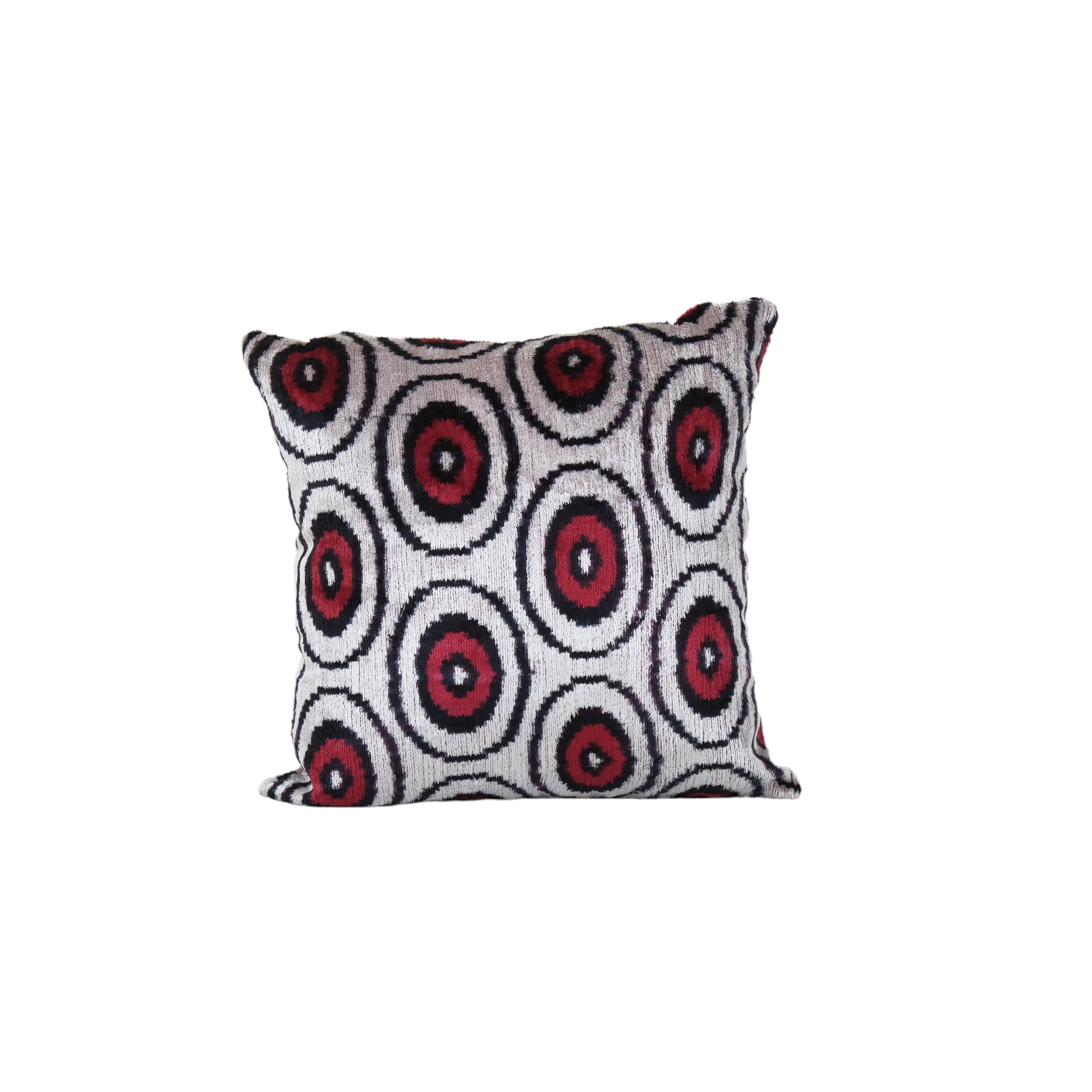 Silk Ikat Velvet Pillow Cover | 18'' x 18''