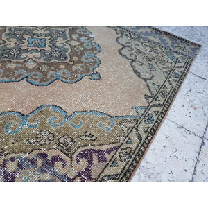 Vintage Turkish Anatolian Oushak Runner 3'8'' x 12'9''
