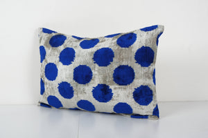 Silk Ikat Velvet Pillow Cover | 16'' x 24''