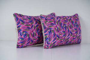 Uzbek Roller Printed Pillow Cover Set of 2 | 11'' x 19''