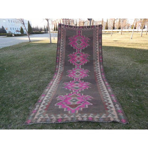 Vintage Turkish Kilim Runner 4'11'' x 10'10''