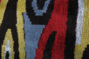 Silk Ikat Velvet Pillow Cover Set of 3 | 16'' x 24''
