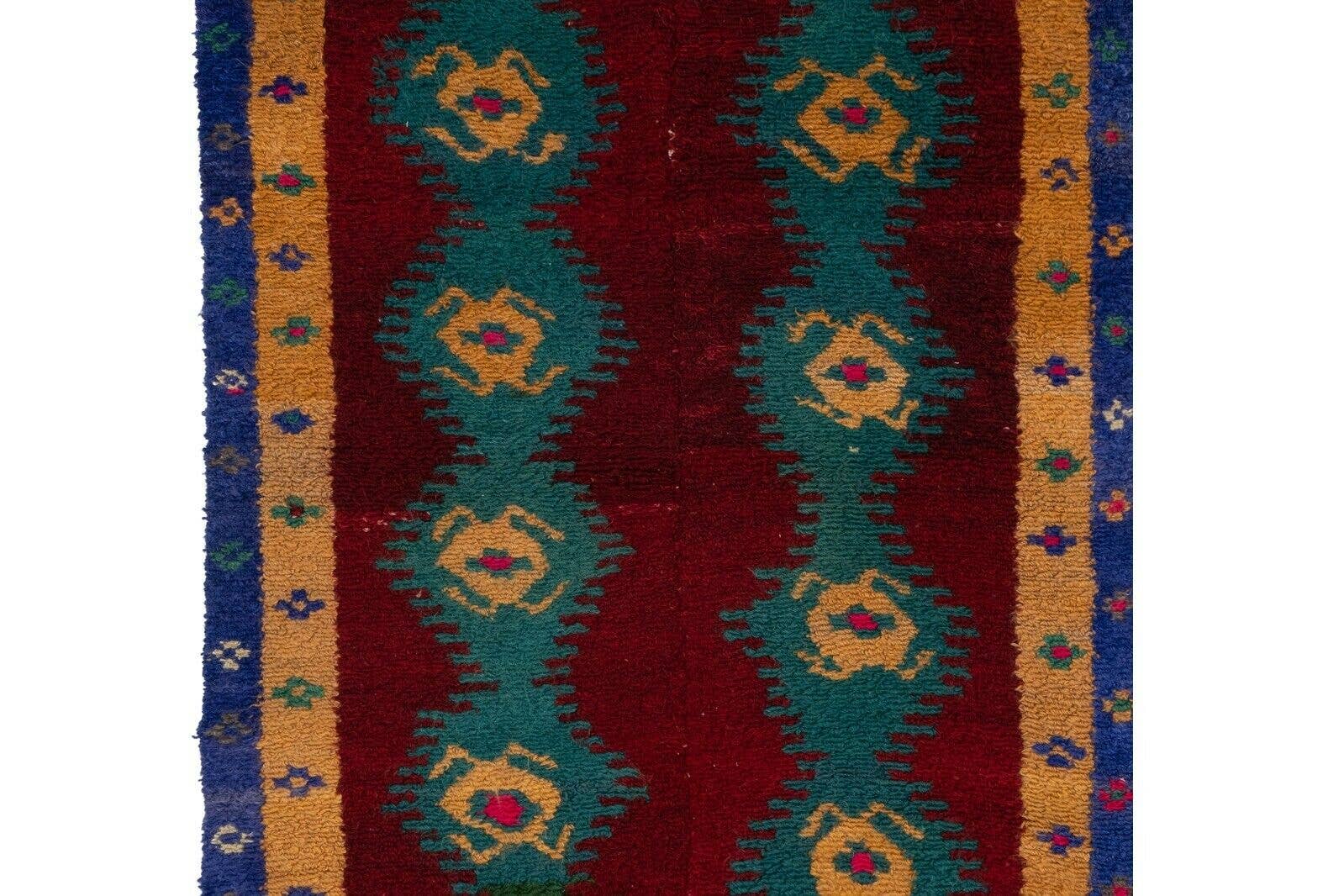 Vintage Turkish Shaggy Tulu Rug 43'' x 52''