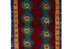 Vintage Turkish Shaggy Tulu Rug 43'' x 52''