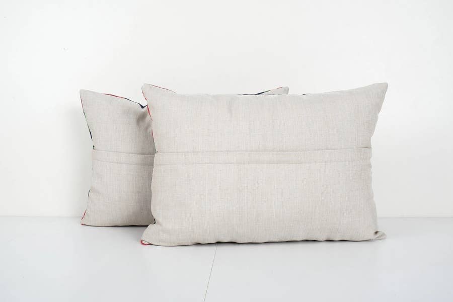 Uzbek Roller Printed Pillow Cover Set of 2 | 16'' x 22''