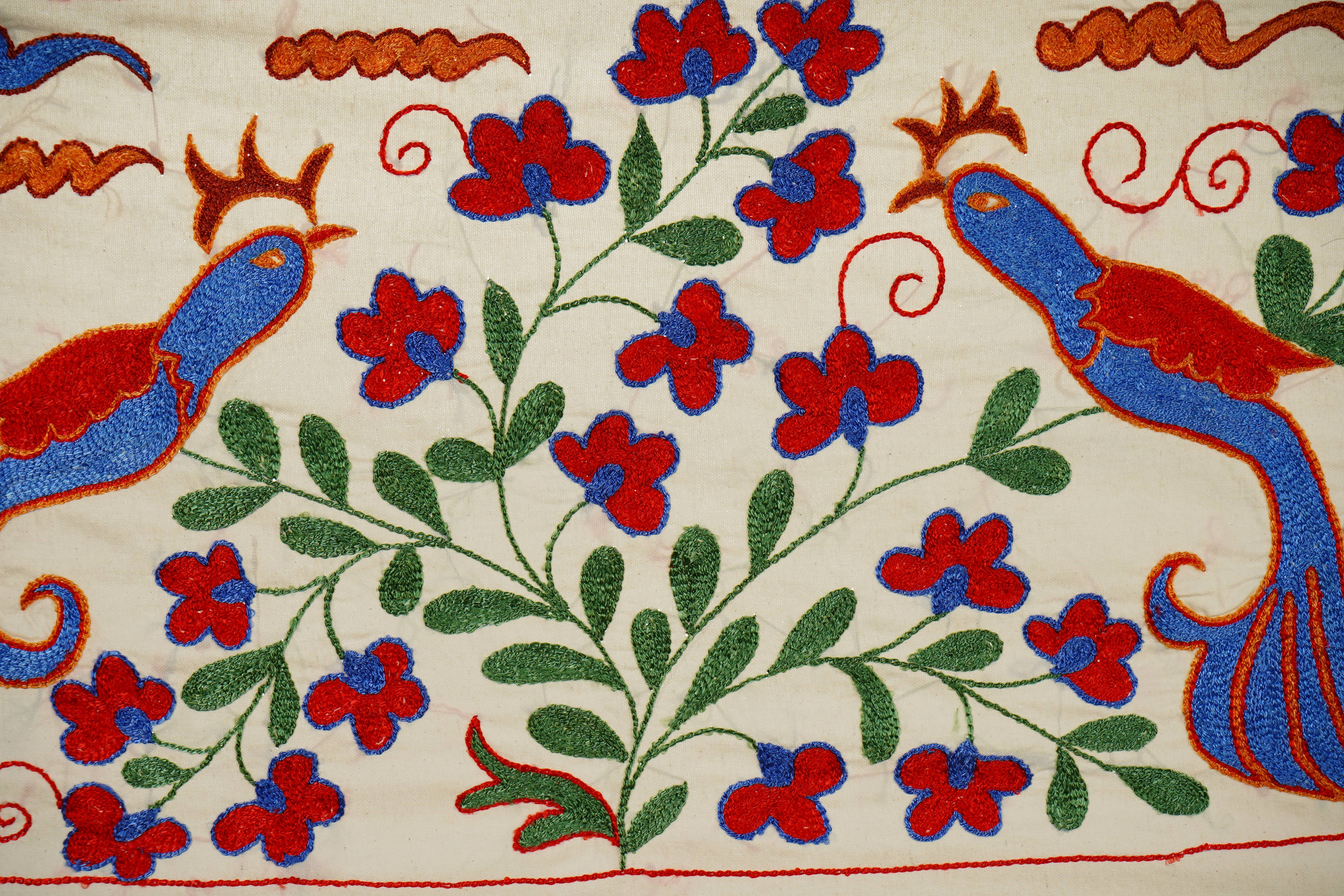 Bird Suzani Table Runner | 17'' x 37''