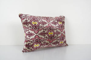 Silk Ikat Velvet Pillow Cover | 16'' x 22''
