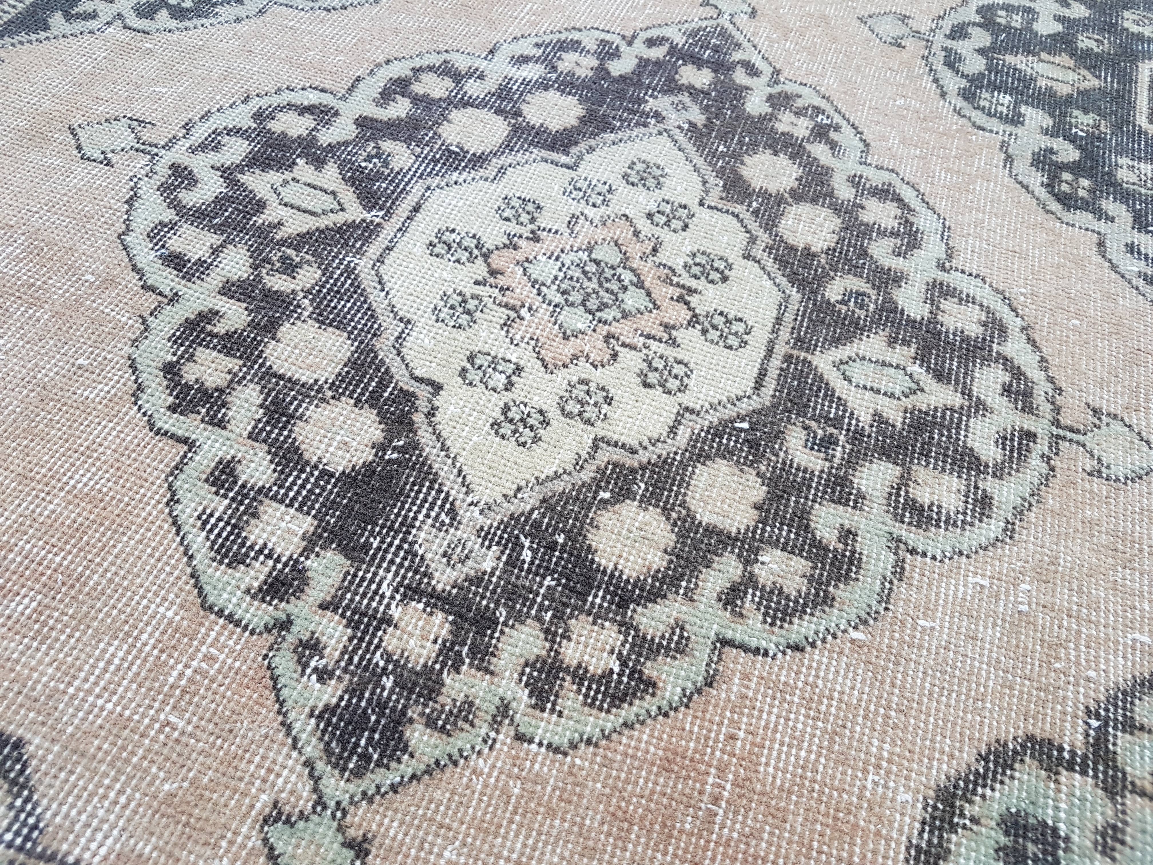 Vintage Turkish Anatolian Oushak Runner 3'6'' x 12'5''