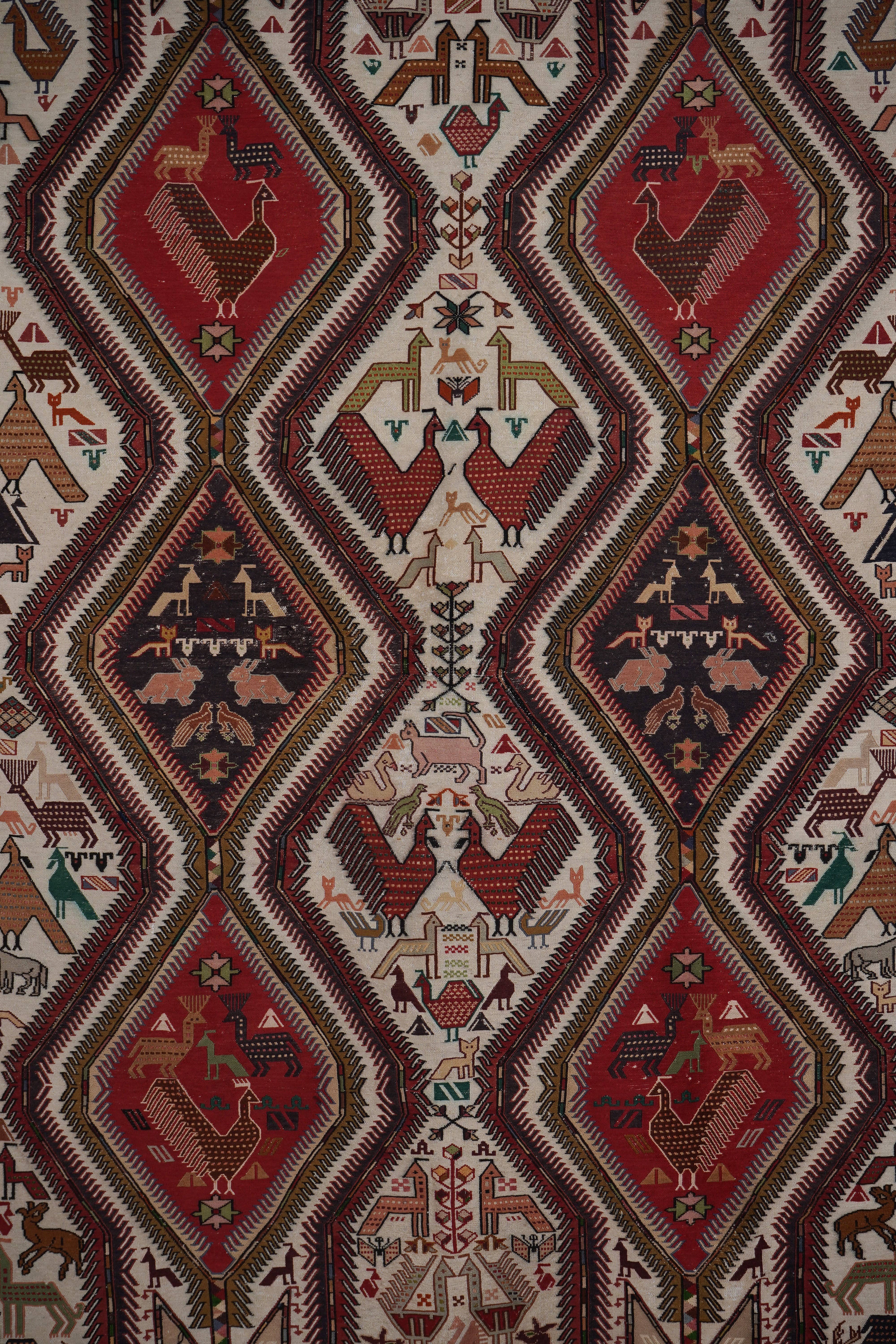 Vintage Turkish Soumac Kilim Rug 6'2'' x 9'5''