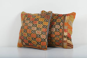 Kilim Pillow Cover Set of 2 | 16'' x 16''