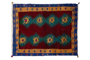 Vintage Turkish Shaggy Tulu Rug 43'' x 52''