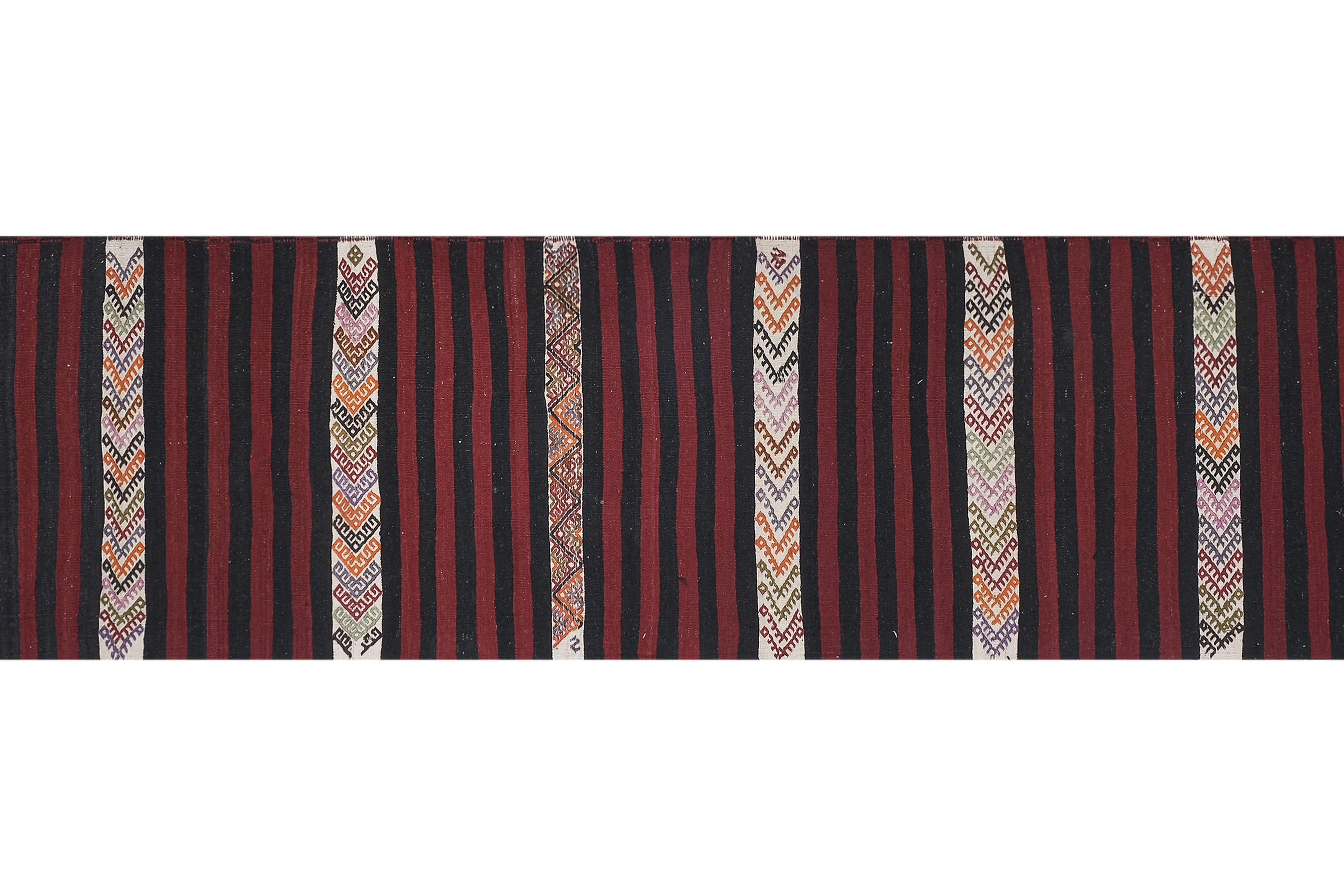 Vintage Turkish Kilim Runner 2'3'' x 10'2''