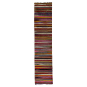 Vintage Turkish Kilim Runner 2'6'' x 11'5''