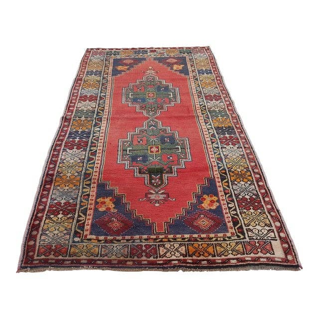 Vintage Turkish Rug 4'3'' x 7'6''