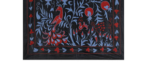 Silk Suzani Wall Hanging & Bedspread 3'4'' x 6'2''