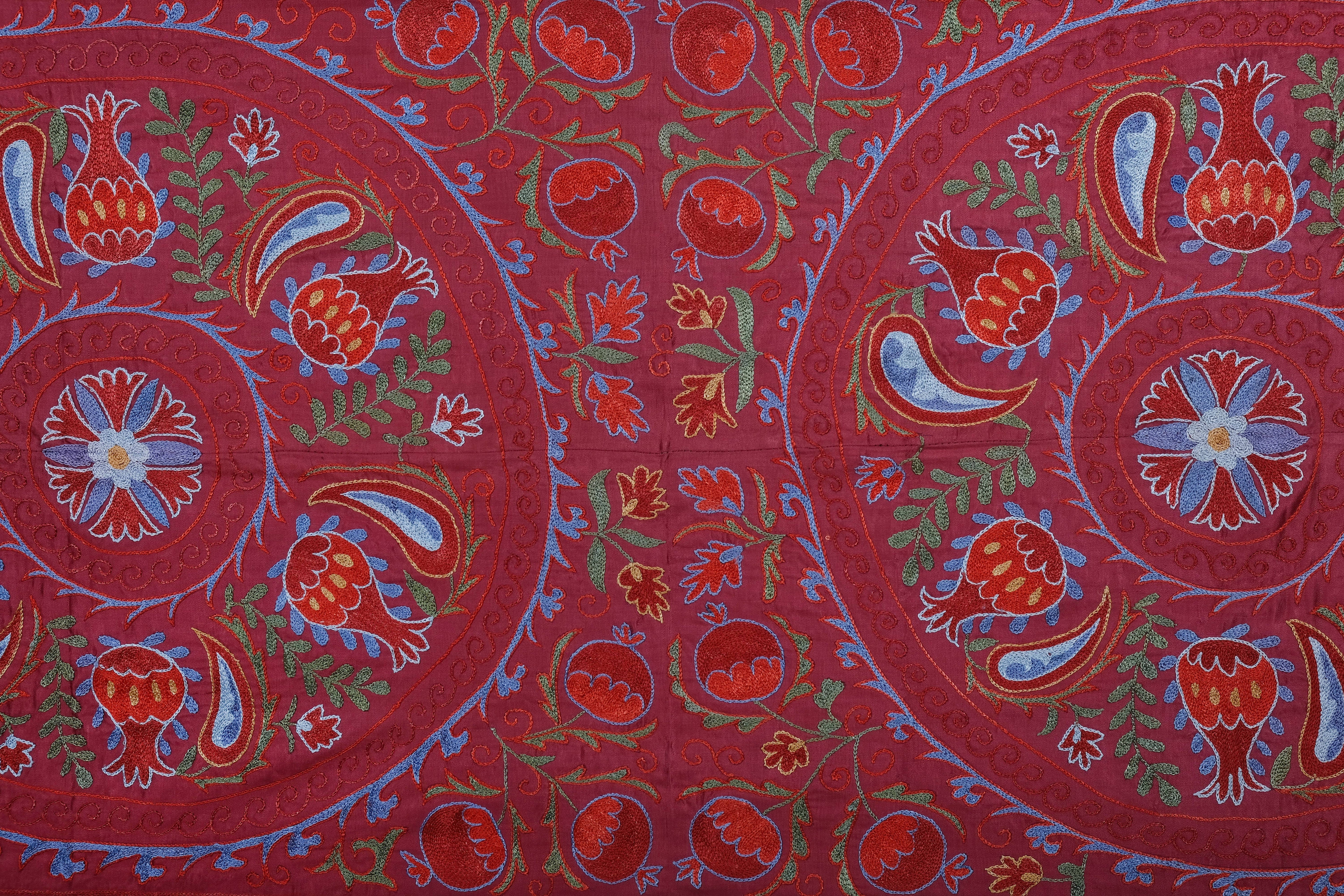 Silk Suzani Wall Hanging & Bedspread | 3'1'' x 6'2''