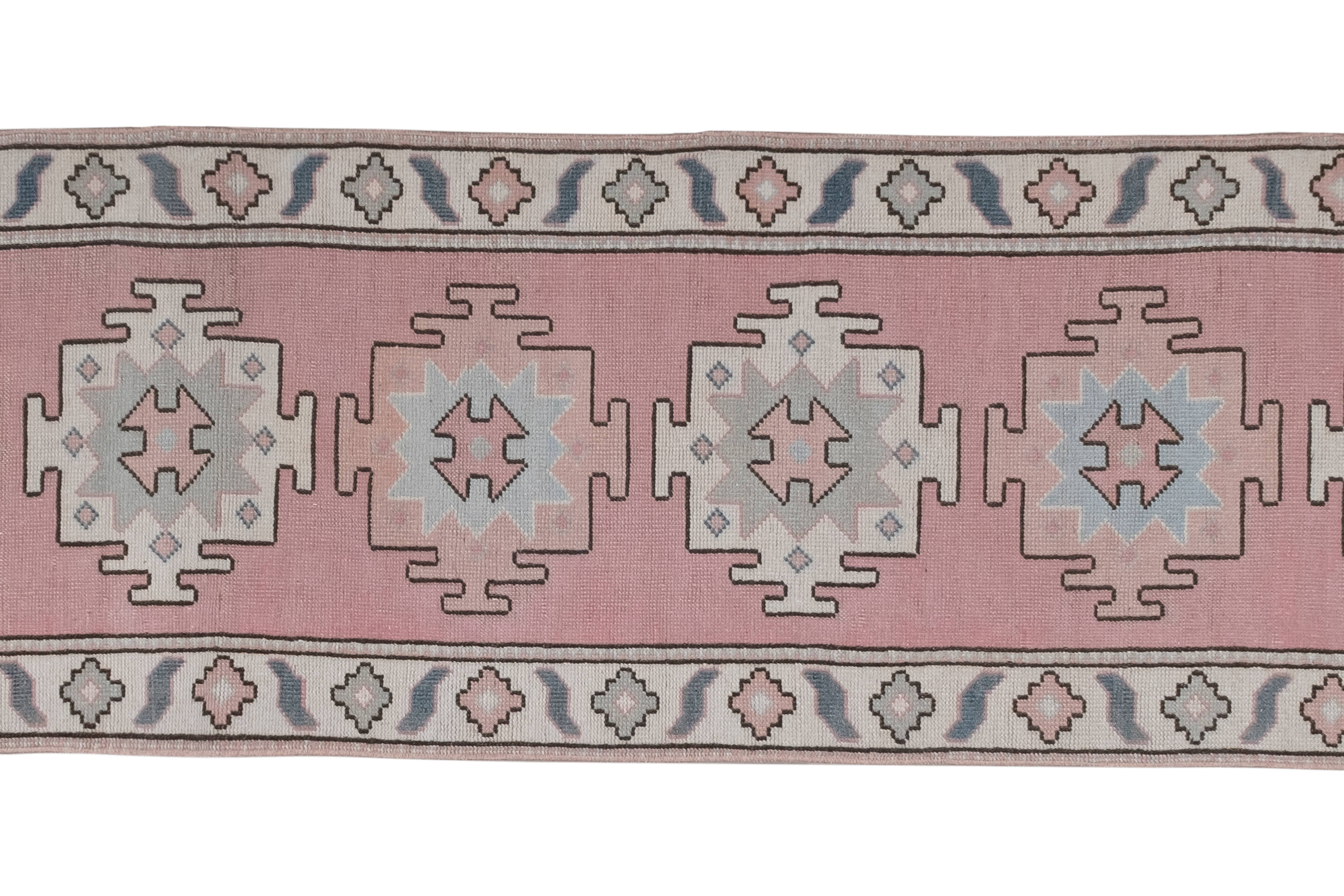 Vintage Turkish Runner Rug 2'6'' x 13'
